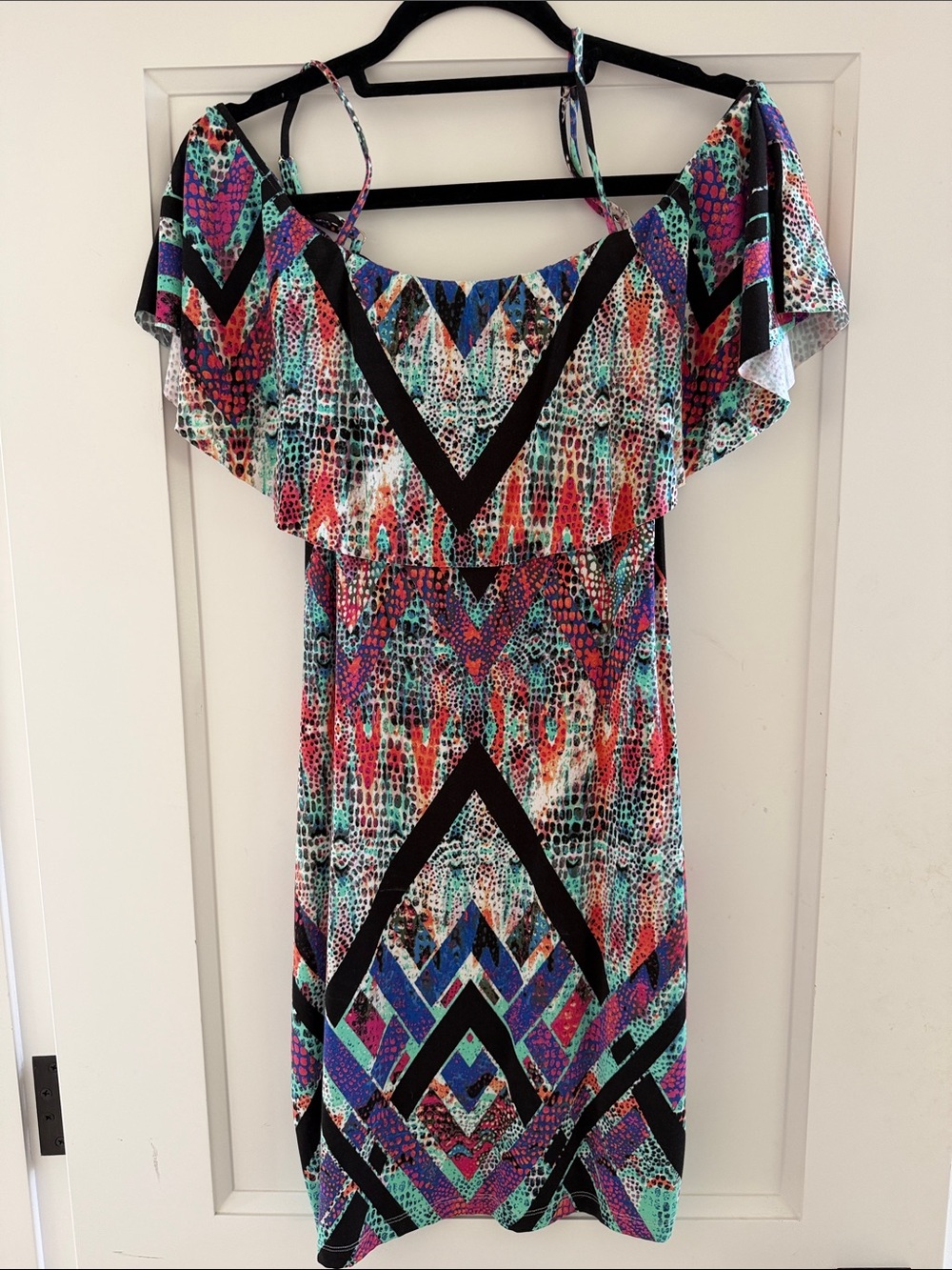 Tart Multicolor off the shoulder Ruffle Dress
